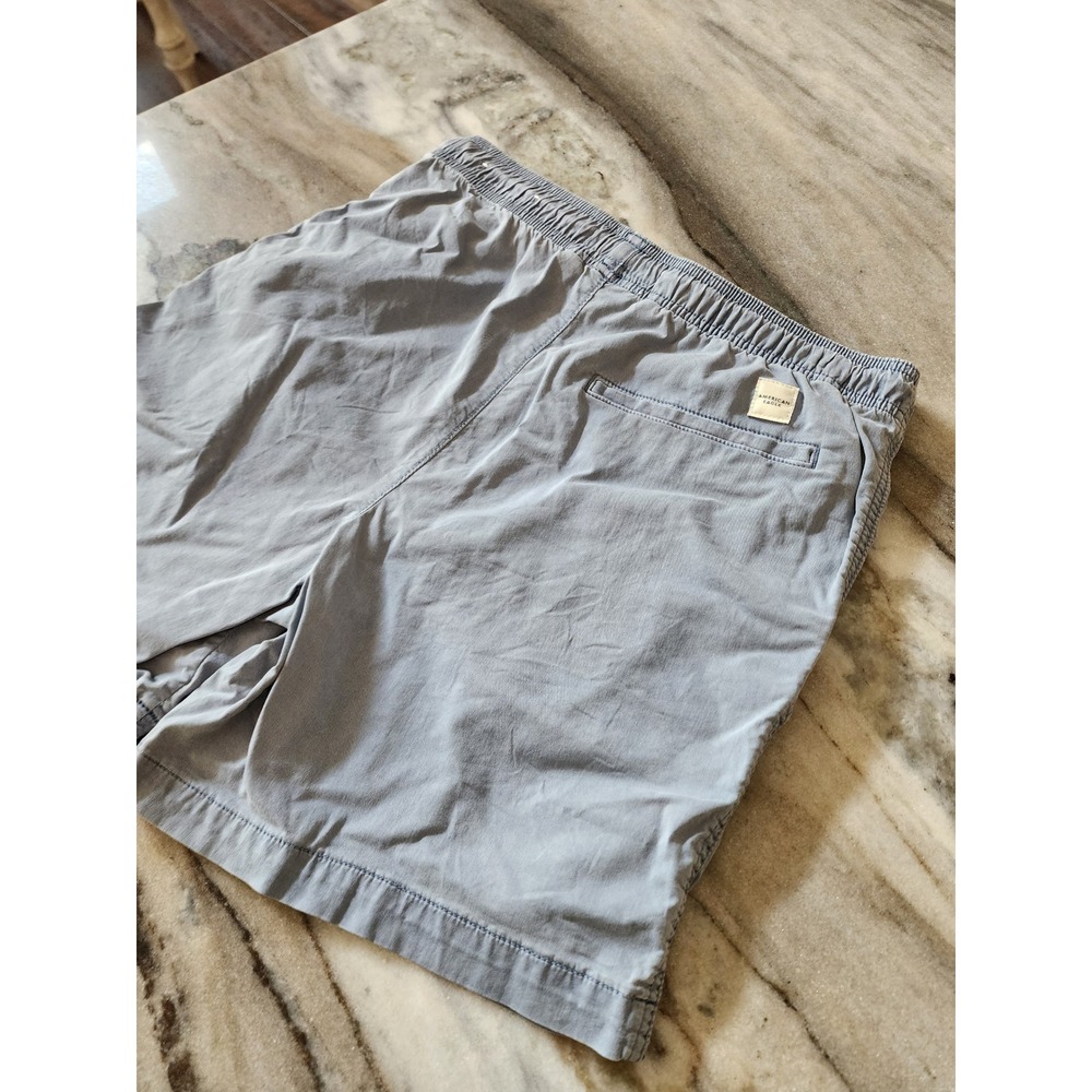American Eagle Mens Flex Canvas Jogger Shorts Light Blue Size Small 6 Inseam - Picture 3 of 8